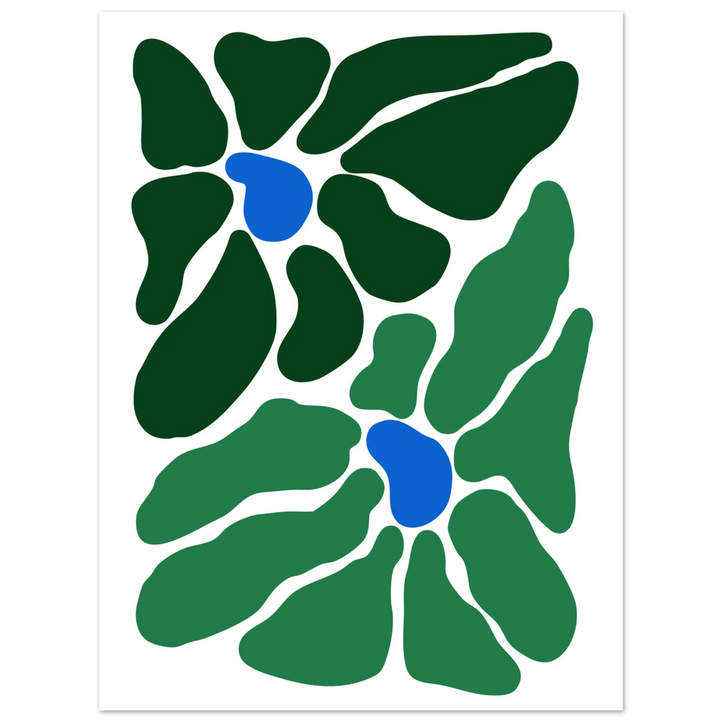 Postern föreställer en illustration i form av två blomstrande blommor i två nyanser av grönt med en blå accentfärg i mitten, mot en ljus bakgrund. 
Illustrationen bär Kindly Studios grundidé: att vi människor — precis som formerna — hör ihop, påverkar och lyfter varandra.